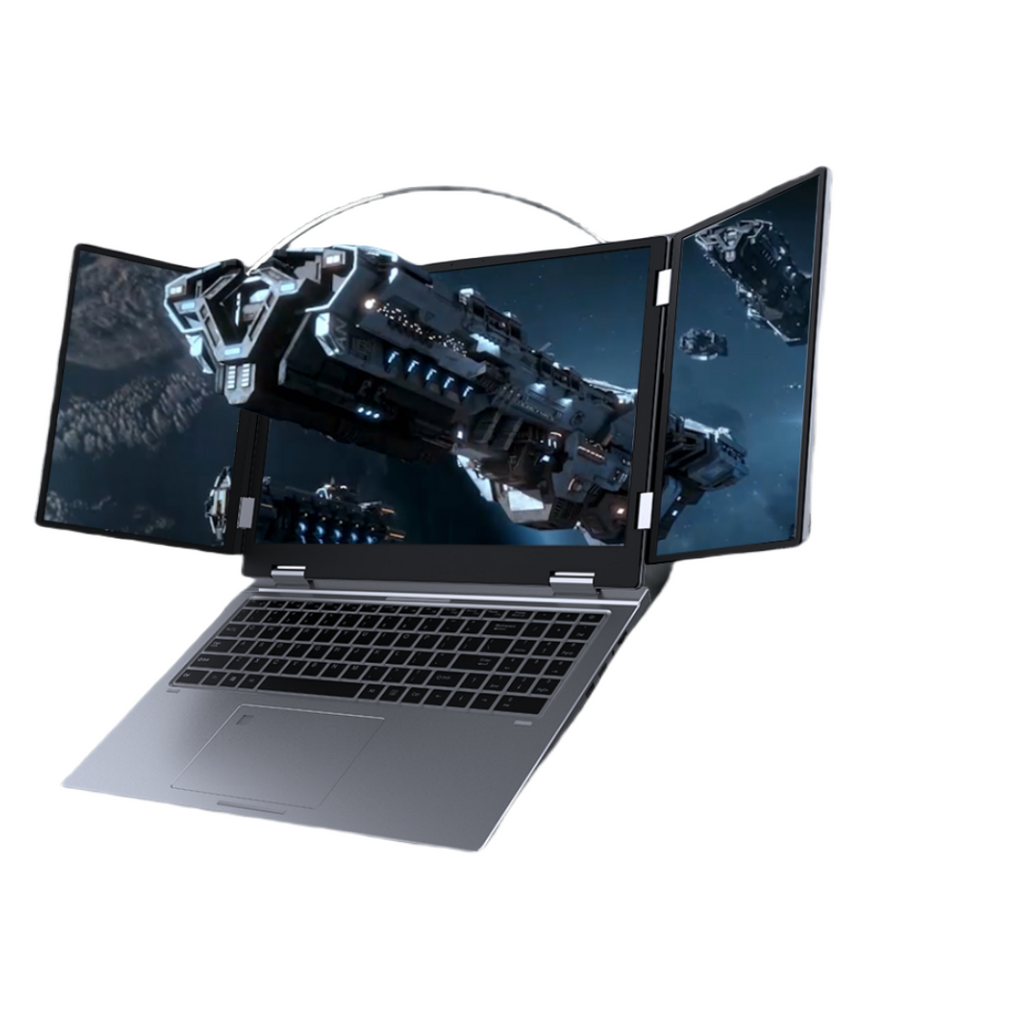 XYLORE MAX16 triple-screen laptop wide view